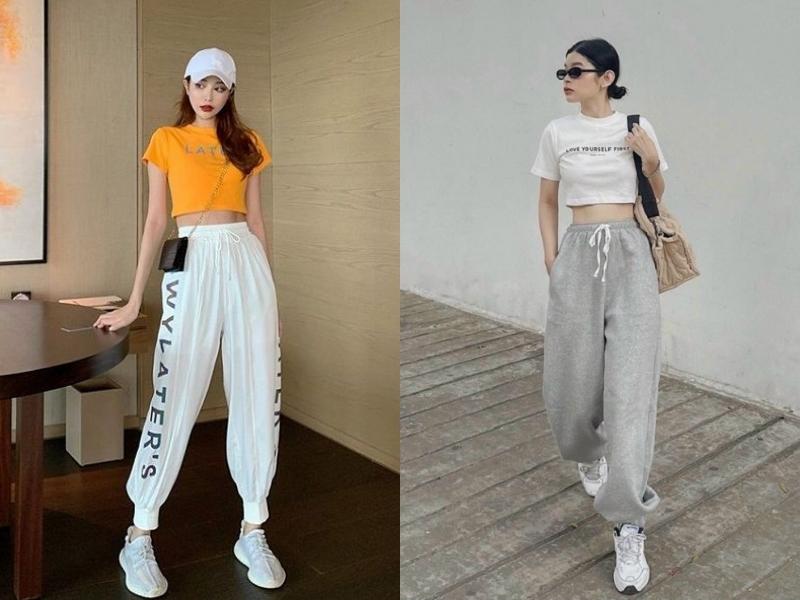 03537ded-cach-phoi-do-nu-di-choi-mua-he-24 Quần jogger giúp outfit của bạn trông khỏe khoắn, năng động hơn (Nguồn: chancosvn.com và halotravel.vn)