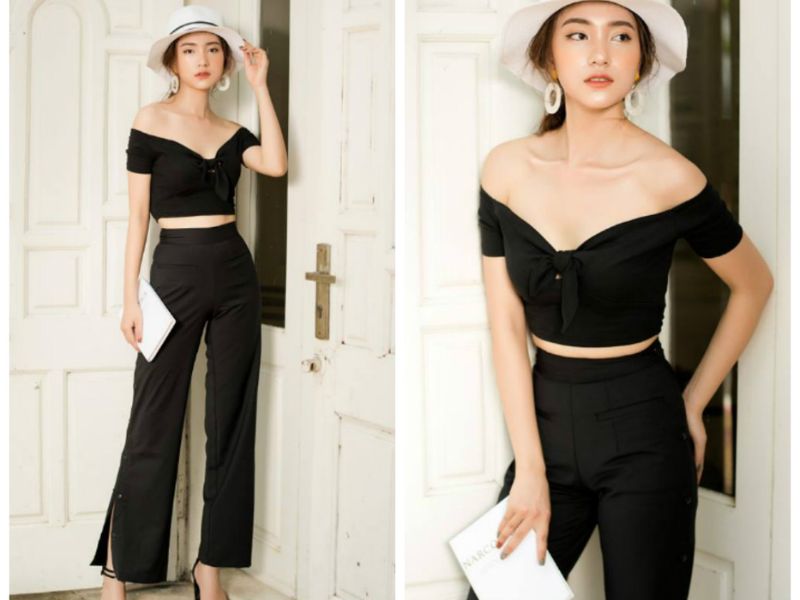 Áo trễ vai giúp khoe vai quyến rũ (Nguồn: sakurafashion.vn)