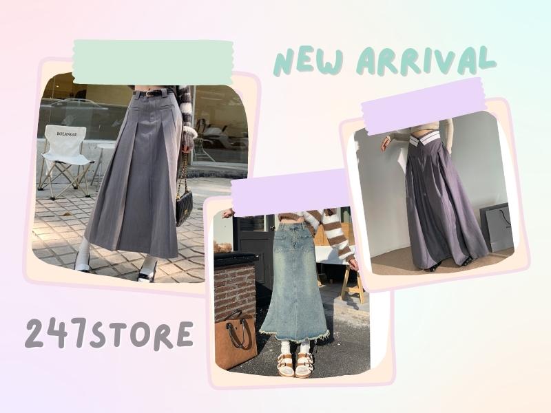 160190ab-27 247store sở hữu nhiều mẫu chân váy dáng dài theo phong cách y2k, Acubi,... (Nguồn: Shopee Blog)