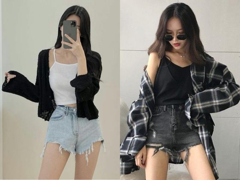 2699aaef-21 Bạn có thể phối thêm áo sơ mi form rộng bên ngoài (Nguồn: Jun/pinterest.com)