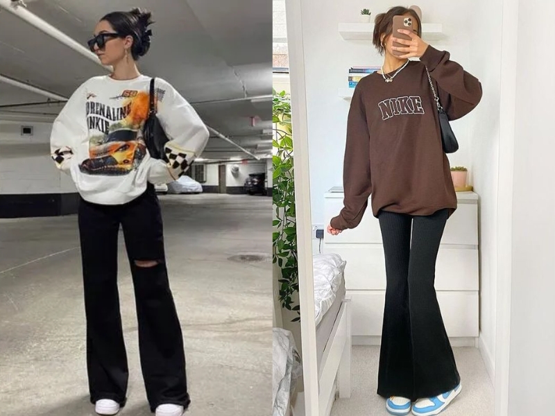 Áo sweater giúp phong cách thêm bụi bặm (Nguồn: reebok.com & lewkin.com)
