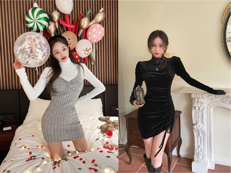 408228c2-mix-do-voi-vay-len-body-3 Áo thun cổ lọ mang phong cách thời trang retro (Nguồn: kooding.com)