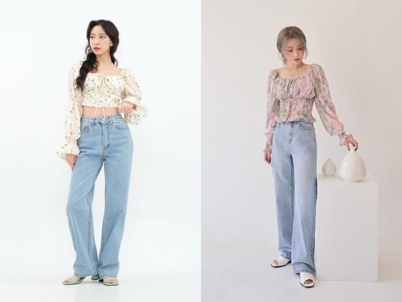 4226a246-16 Áo voan tay phồng nữ tính có thể phối với nhiều loại quần khác nhau (Nguồn: common-unique.com và lewkin.com)