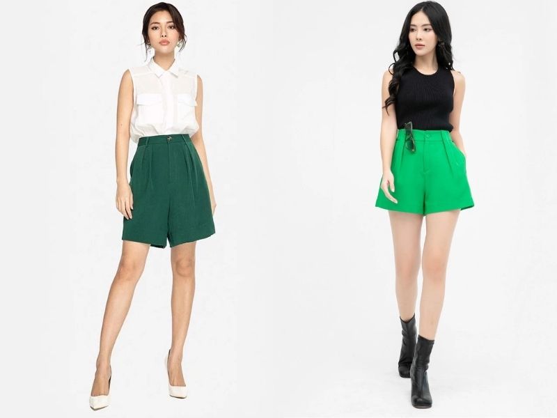 42b97751-phoi-do-voi-quan-short-nu-45 Áo sát nách và quần short thích hợp mặc mùa hè (Nguồn: HNOSS/ New Fashion)