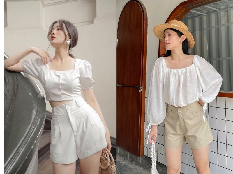 5aba89f6-phoi-do-voi-quan-short-nu-39 Học sinh, sinh viên hay nàng công sở đều phù hợp với set đồ này (Nguồn: Natoli/Shopee.vn)