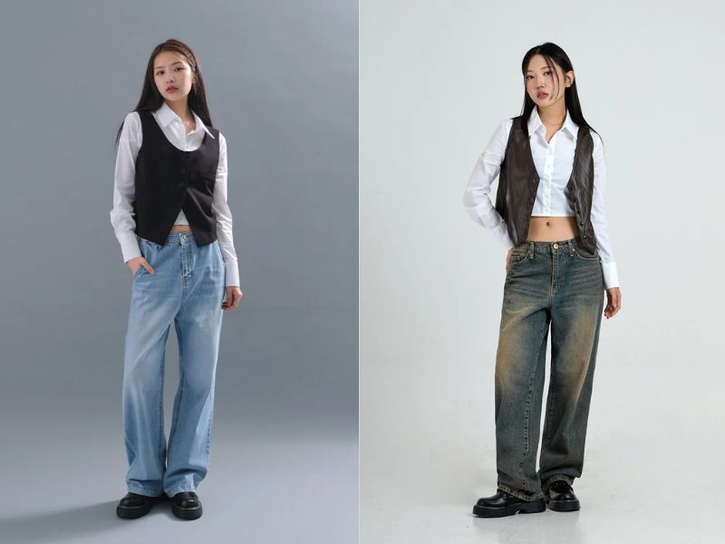 5af7bf24-phoi-do-voi-quan-ong-rong-21 Áo gile vest giúp tôn lên vẻ sang trọng (Nguồn: lewkin.com)