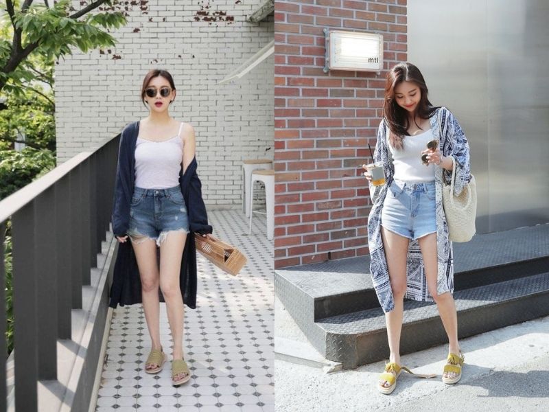 6a34850c-phoi-do-voi-quan-short-nu-32 Áo hai dây nữ và quần short cá tính mang đến sự đối lập thú vị (Nguồn: Guu.vn/Bestie)