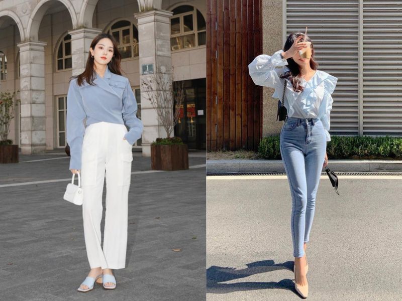 817c0308-mau-xanh-duong-phoi-voi-maug-gi-12 Phụ kiện đính kèm cũng góp phần định hình phong cách (Nguồn: aFamily)