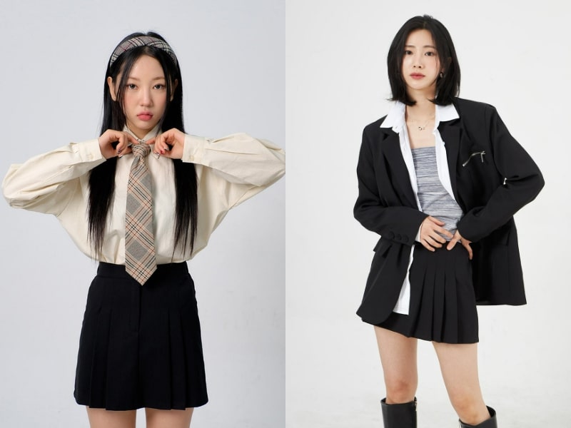 874b9b03-cach-phoi-do-voi-chan-vay-den-17 Cá tính hơn khi phối đồ cùng chân váy tennis đen (Nguồn: Lewkin)