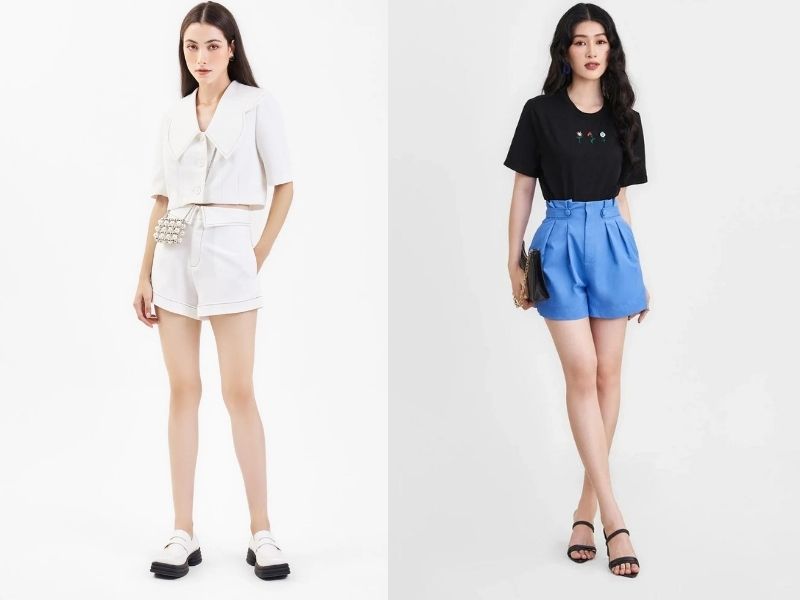8fb75302-phoi-do-voi-quan-short-nu-11 Quần không nên quá ngắn để tránh các sự cố trang phục (Nguồn: Marc)