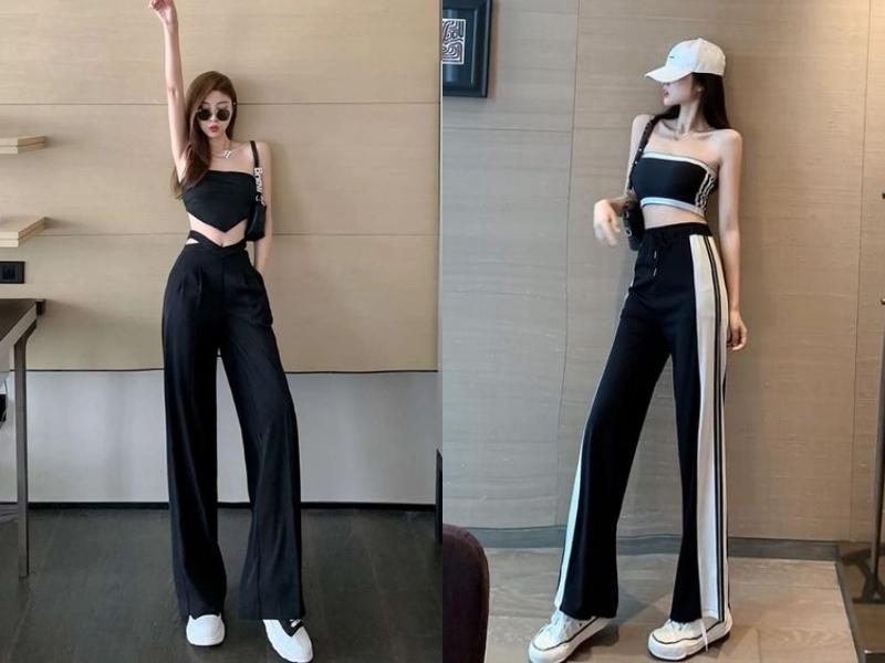 926af933-cach-phoi-do-nu-di-choi-mua-he-14 Cách phối đồ đẹp cho nữ đi chơi mùa hè với áo ống và quần ống rộng (Nguồn: shein.com.vn và Eirlys Ryu)