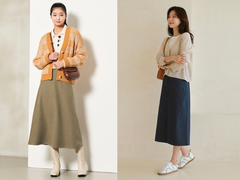 9d148daf-phoi-do-voi-ao-khoac-len-cardigan-01 Áo cardigan phối chân váy dài