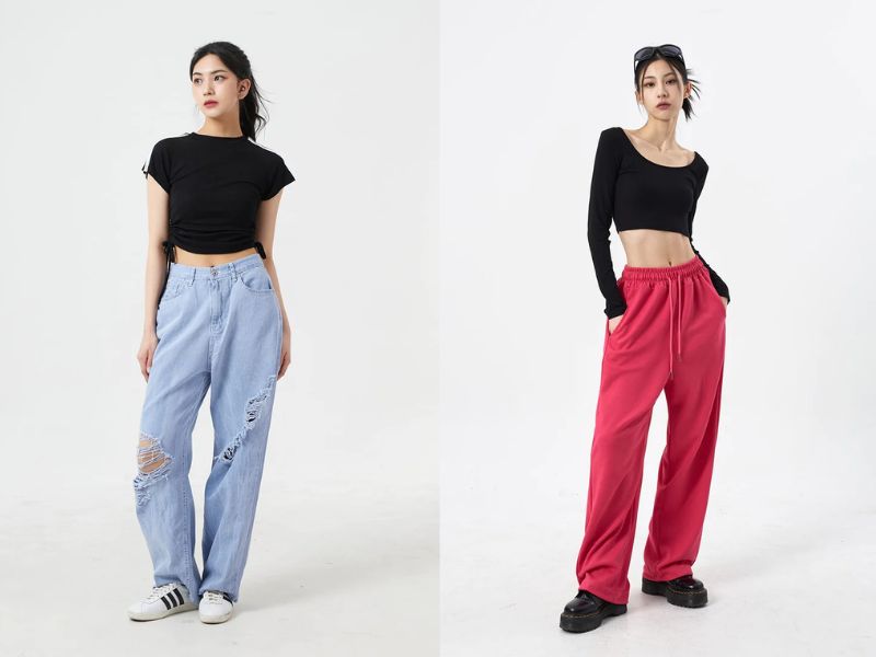 a0458dc4-phoi-do-voi-quan-ong-rong-9 Áo croptop vừa thoải mái vừa cá tính (Nguồn: lewkin.com)