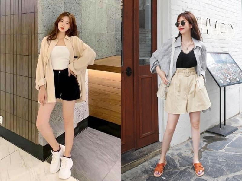 b3c7772f-cach-phoi-do-nu-di-choi-mua-he-38 Áo sơ mi oversize sẽ giúp bạn tự tin hơn khi diện đồ mùa hè (Nguồn: Dạ Anh Thảo/pinterest.com)