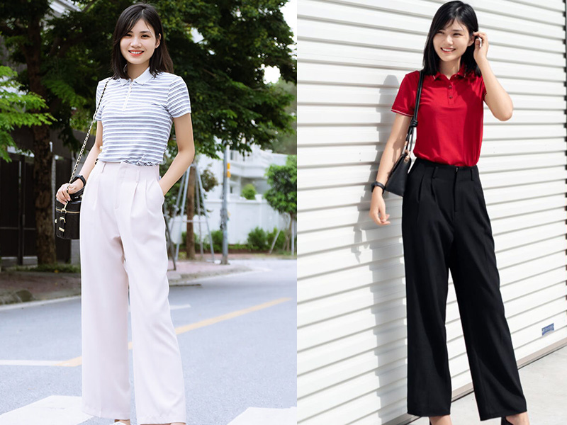 c9b99fa6-102 Quần ống rộng vừa mang lại sự thoải mái vừa dễ mix & match(Nguồn: Wego / Đồng phục Hải Anh)