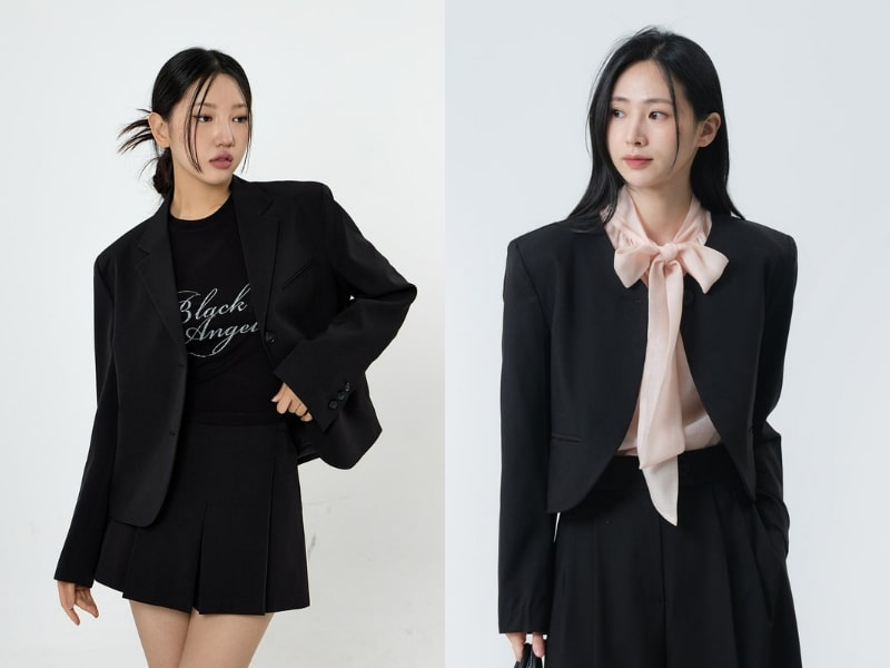 ce97ba71-cach-phoi-do-voi-chan-vay-den-20 Đa dạng phong cách thời trang cùng áo blazer (Nguồn: Lewkin)