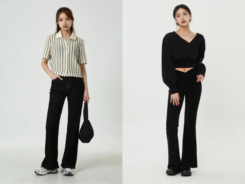 Quần ống loe nên chọn đúng kích cỡ và độ dài (Nguồn: lewkin.com)