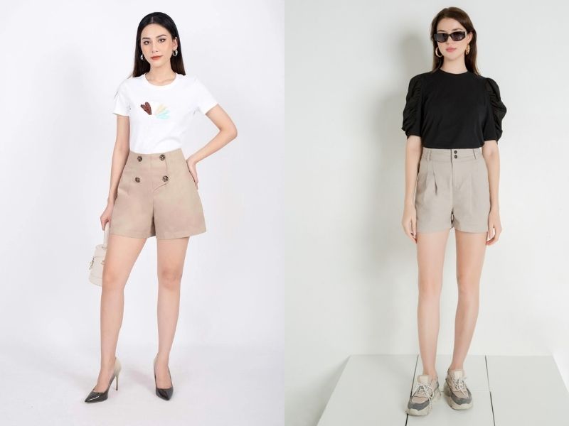 dce6ecdb-phoi-do-voi-quan-short-nu-13 cách mặc quần short đẹp khi đi làm