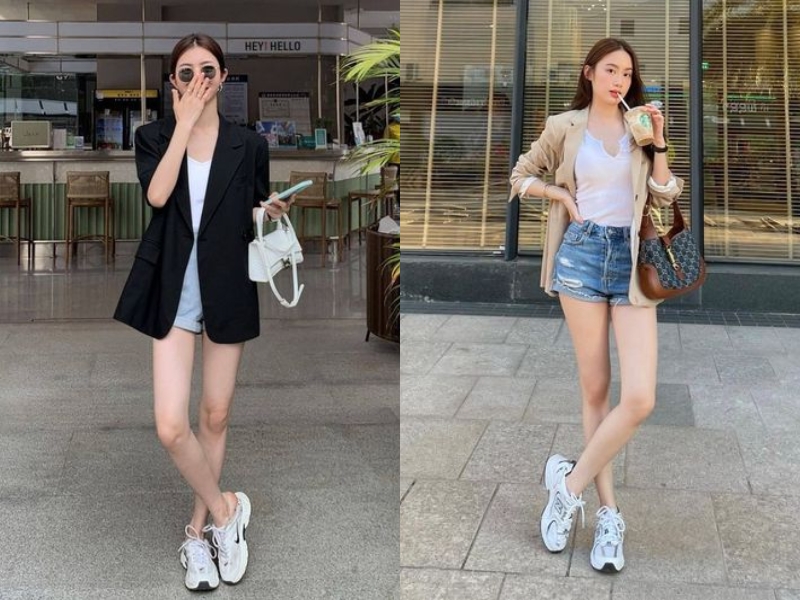 e4102a9f-phoi-do-voi-quan-short-nu-23 áo blazer và quần short