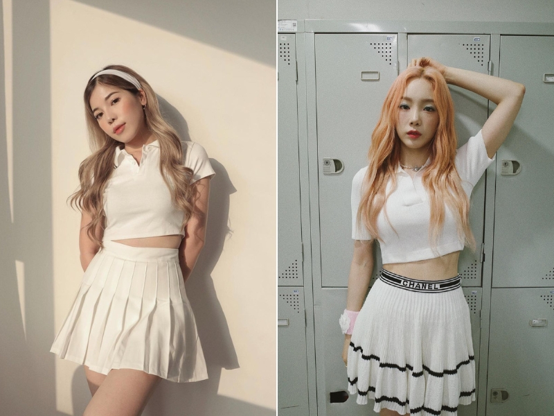 f6f9d534-phoi-do-voi-ao-polo-nu3 Áo polo croptop là item mà các cô nàng cá tính không thể thiếu (Nguồn: Changmakeup / Taeyeon)